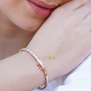 Bracelet tennis classique en argent sterling 925 Zyorio Jewels, plaqué argent, bijoux fins de luxe, cadeau pour femme pour mariage ou fête - Product Image 6