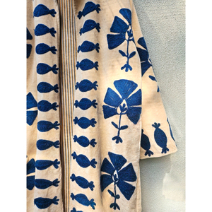 Manteau long de style kimono en velours Suzani fait main, grande taille, hiver, broderie écologique - Product Image 3