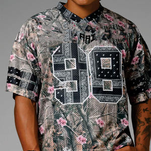 Jersey de Fútbol Americano de Malla de Poliéster Transpirable de Primera Calidad para Hombre, Estampado Floral Camuflado, Uniformes Personalizados para Equipos, OEM al por Mayor - Product Image 3
