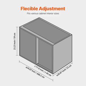 Organizzatore Estraibile per Angolo Cieco da 36 Pollici con Vassoio Morbido a 2 Livelli, Altezza Regolabile - Product Image 6