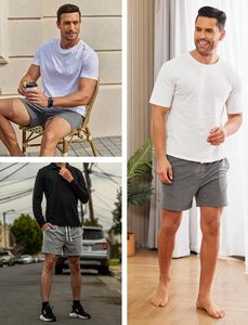 Pantalones Cortos Deportivos para Hombre, Cómodos para Uso Diario, de Algodón, Transpirables, Resistentes al Viento, de Secado Rápido, Cintura Elástica, Casuales, para Playa, Gimnasio - Product Image 5