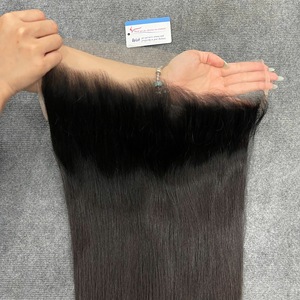 Extensions de cheveux naturels, frontale en dentelle HD, 100% cheveux humains vietnamiens, couleur naturelle, closure en dentelle, couleur libre - Product Image 2