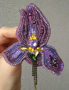 Broche Artesanal Premium con Cuentas, Elegante Pin Decorativo para Solapa, Broche Bordado a Mano con Cuentas, Colorido - Product Image 4