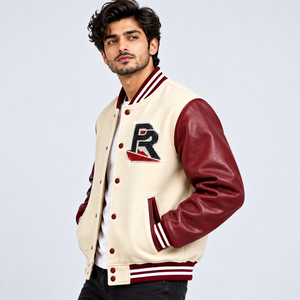 Blouson universitaire de cheerleading en coton personnalisé, confortable et tendance, nouvelle collection de streetwear de marque en gros avec services OEM ODM - Product Image 4