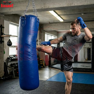 Équipement d'entraînement de boxe bleu royal haute résistance et résistant aux déchirures pour adultes, sacs de frappe en cuir robuste avec métal - Product Image 3