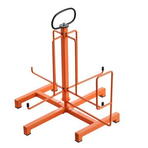 Dispenser Portatile per Cavi con Maniglia Antiscivolo in Metallo, Supporto a Pavimento per Bobine di Cavi, Vassoio Portatile per Cablaggio - Product Image 2