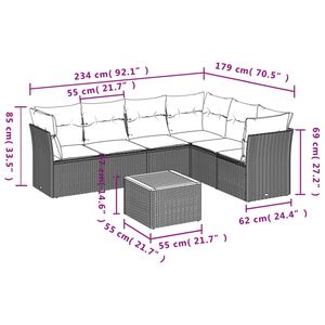 Conjunto de Sofás Modulares Grandes de Ratán PE Negro para Jardín, Elegante Colección de Muebles para Exteriores - Product Image 3