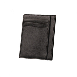Slim Leather <b>Card</b> Holder Wallet RFID Blocking Credit <b>Card</b> Case Minimalist Business <b>Card</b> Holder Pocket Wallet for Men Wholesale - Product Image 5
