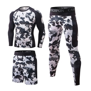 Traje de protección contra sarpullidos de compresión de manga completa personalizado para hombre, ropa deportiva transpirable para gimnasio con función Anti-UV UPF 50 + - Product Image 3