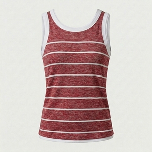 เสื้อกล้ามออกกำลังกายผู้หญิงไซส์ใหญ่ ผ้าฝ้าย พิมพ์โลโก้ได้ ราคาส่ง - Product Image 1