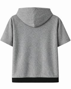 Sudadera con Capucha Gris de Manga Corta para Hombre, Estampada con 'No Days Off', para Gimnasio y Fitness, Sudadera con Capucha y Bolsillo Canguro, Mezcla de Algodón, Estilo Urbano - Product Image 4