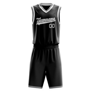 Ensemble de maillots de basket-ball personnalisés noir et blanc, légers, respirants, en mesh, uniforme d'équipe de performance, fabrication directe d'usine - Product Image 4