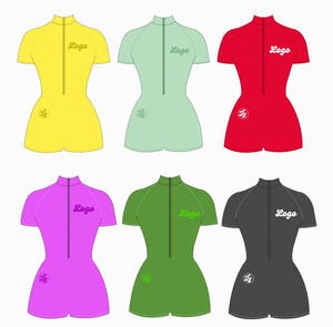 Mono enterizo OEM al por mayor con logo personalizado para mujer, con cremallera, para gimnasio, entrenamiento, ropa básica, mono, playsuit, bodysuit para mujer - Product Image 1