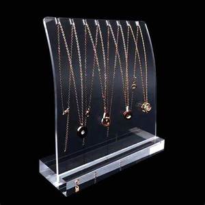 2025 elegante claro L modelo acrílico cadena collar soporte de exhibición solución elegante para exhibir sus hermosos collares - Product Image 1