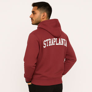 Service OEM, sweat-shirt en daim surdimensionné de haute qualité, personnalisé, sans cordon, sweat-shirt lourd vintage pour hommes - Product Image 4