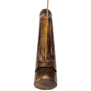 Support à bâtonnets d'encens en bois massif fait main, double plateau en bambou pour cendres, décoration zen pour la méditation, la maison et les cadeaux - Product Image 2