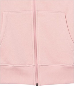 <b>Men</b> <b>Pink</b> Hooded Zip-Up Sweatshirt Regular Fit Casual Fleece Jacket With Pockets Breathable Solid Color Autumn Wear - Product Image 4