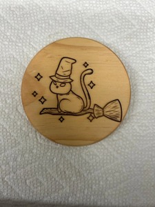 Premium Halloween Theme Wooden Drink Coasters Suitable For Cafe <b>Table</b> Decor And Stylish Beverage <b>Protection</b> From India - Product Image 3