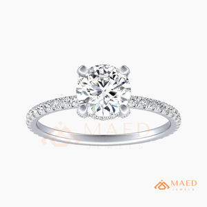 Anillo de Plata de Ley 925 con Moissanita de Corte Redondo, Elegante Joya de Compromiso y Promesa Nupcial para Mujer, Uso Diario, Regalo, Diseño Clásico - Product Image 6