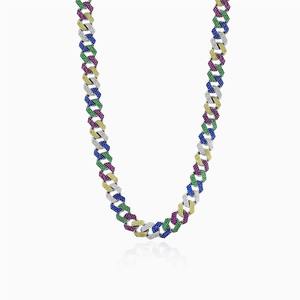 Collar de Fiesta para Hombre, Estilo Cubano, Plateado, con Circonita Cúbica, Precio Económico, Diseño Moderno, OEM/ODM - Product Image 2