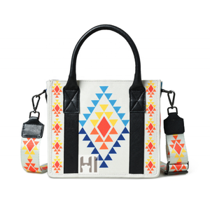 Sac fourre-tout en toile de coton personnalisé fait à la main Sangle en cuir véritable Conception aztèque écologique Nylon personnalisé pratique transporter - Product Image 2