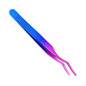 Applicateurs de cils personnalisés en or/or rose, acier inoxydable japonais, longueur 10 mm, antistatiques, outils de beauté, emballage personnalisé avec logo - Product Image 1
