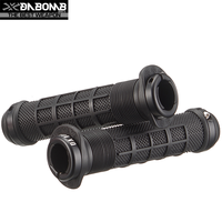 Poignées de vélo de montagne DABOMB MTB Enduro LockOn en caoutchouc souple, design semi-évasé, 135 mm, antidérapantes, double anneaux de verrouillage