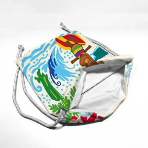 Sac à cordon personnalisé en polyester, impression couleur intégrale, sac à dos promotionnel pour la gym, la plage et les loisirs - Product Image 2