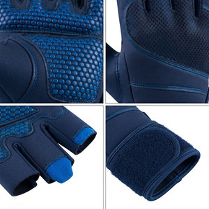 Gants de fitness pour hommes de couleur bleu marine, respirants, prix de gros, logo personnalisé, gants de musculation, gants de crossfit - Product Image 2