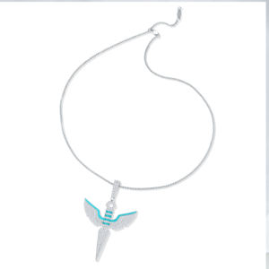 Colgante de Espada con Cristales y Plata, con Alas, Estilo Hiphop, Joyería de Moda Unisex - Product Image 4