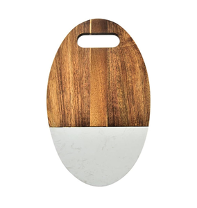 Tabla de Cortar de Madera Natural y Mármol, Apta para Lavavajillas, con Asa de Cuerda de Algodón para Colgar, Accesorios de Cocina, Tabla de Queso de Mármol - Product Image 4