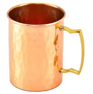 Contemporary <b>Copper</b> Moscow Mule <b>Cup</b> Beverage Mug for Cocktail Service Bar Kitchen Dining Table Display - Product Image 4