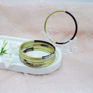 Bracelet jonc en corne de buffle blanc naturel pour femmes et filles forme ronde polie bijoux à bas prix par Falak World Export - Product Image 5