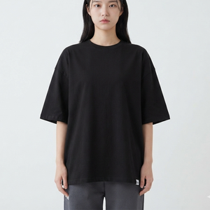Custom Logo Blank Cotton High Quality <b>Women</b> Fashion Clothing O Neck Short Sleeve Casual Oversized Baggy <b>Women</b> <b>Black</b> T-<b>shirt</b> - Product Image 1