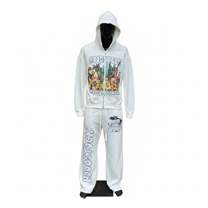 Prix d'usine en gros, meilleur fabricant, prix bas, survêtement imprimé à fermeture éclair pour hommes, nouveau design, 100% coton - Product Image 3