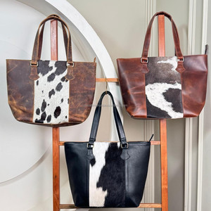 กระเป๋าถือหรูหราดีไซน์เนอร์ขนาดใหญ่กระเป๋าโท้ทหนังแท้กระเป๋าสะพายไหล่กระเป๋าช้อปปิ้งสำหรับผู้หญิงหนังวัวด้านเดียว - Product Image 4