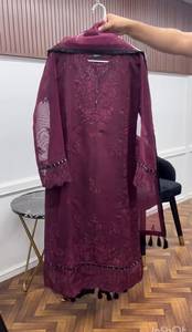 Designer Embroidery Sequence Work With Cut Work Soft Organza <b>Top</b> With Bottom And Dupatta Fully Stitched Ready To Wear Set - Product Image 6