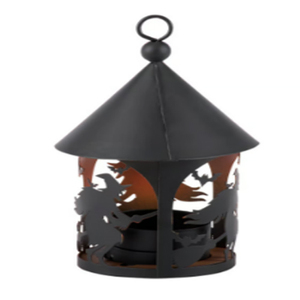 Flying Witches <b>Lantern</b> Black Halloween Ghost <b>Lantern</b> <b>Tealight</b> Holder Die Cut Design Round Shape - Product Image 1