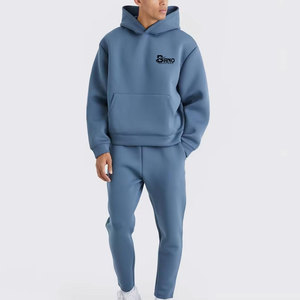 New Design Winter Hooded Casual Solid 100% Cotton <b>Pullover</b> <b>Men</b> Tracksuit Long Sleeve Street Wear Made in Pakistan - Product Image 1