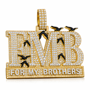 Collier pendentif lettre personnalisé pour homme en argent 925 plaqué or, style luxe, Moissanite, grand bling, pour soirée, rappeur, hip-hop, plaque nominative - Product Image 2