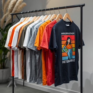 เสื้อยืดลำลองผ้าฝ้ายแท้ 100% ระบายอากาศได้ดี ไม่เป็นขุย ผลิตในจีน รับผลิตแบบ OEM/ODM ดีไซน์ unisex ผ้าถักน้ำหนัก 280 กรัม ขายส่ง - Product Image 2