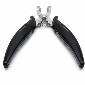 Alicates de Acero Inoxidable de 6 Pulgadas con Ranuras Horizontales Reutilizables, Color Negro, para Remover Extensiones de Cabello con Queratina, Uso en Salón de Belleza - Product Image 1