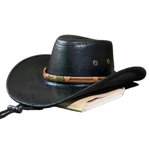 2024ใหม่แฟชั่นหมวกหนังคาวบอย unisex ระบายอากาศสไตล์ตะวันตกปรับหัวได้อเนกประสงค์หมวกลำลองสำหรับภาพถ่าย - Product Image 4