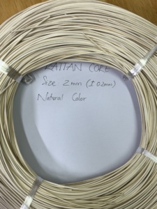 High Flexibility Round Rattan Core 2mm to 10mm <b>Bleached</b> & Natural Rattan Pith Wholesale - Product Image 4
