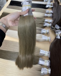 Pelo a granel precio al por mayor color personalizado 100% pelo virgen vietnamita 24 pulgadas Super doble dibujado Genius trama - Product Image 2