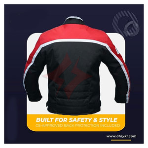 Chaqueta de Motociclista Ajustable, Diseño Hecho a Mano con Cuello Suave, Cierres y Protección CE Extraíble para Repartidores - Product Image 3