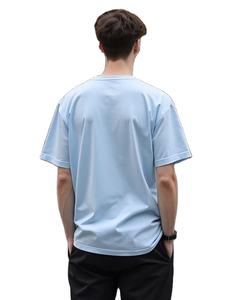 T-shirt ample coupe boxy personnalisé pour homme en molleton bouclette, style hip-hop, 100% coton biologique, 300 GSM, épais et surdimensionné - Product Image 2