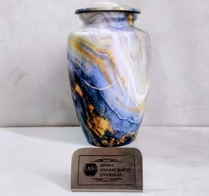 Urna de Metal Antigua Dorada y Plateada al por Mayor, Estilo Americano/Europeo, Urna Funeraria para Adultos para Guardar Cenizas - Product Image 3