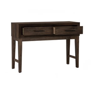 Rustic Walnut Finish Console <b>Table</b> <b>Brown</b> Entryway Sofa <b>Table</b> with 2 Drawers Modern Hallway Living Room Furniture - Product Image 2