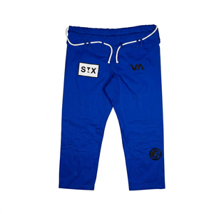 Kimono de Jiu Jitsu Brasileño Azul con Logotipo Personalizado, Kimono BJJ Ligero Shoyorol de Tejido Perlado 100% Algodón, Traje de Competición BJJ para Grappling - Product Image 2